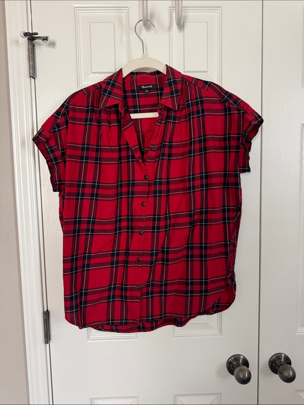 Madewell Red Plaid Button-Down Shirt